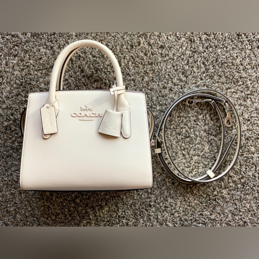 Coach Andrea Carryall Bag (Silver/chalk)